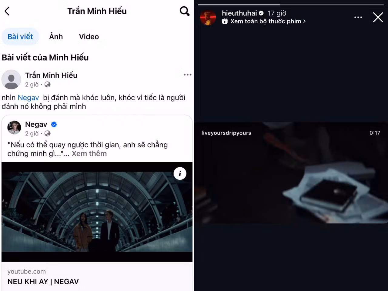 Chia sẻ MV ủng hộ NEGAV nhưng HIEUTHUHAI vẫn không quên "khịa" em út.