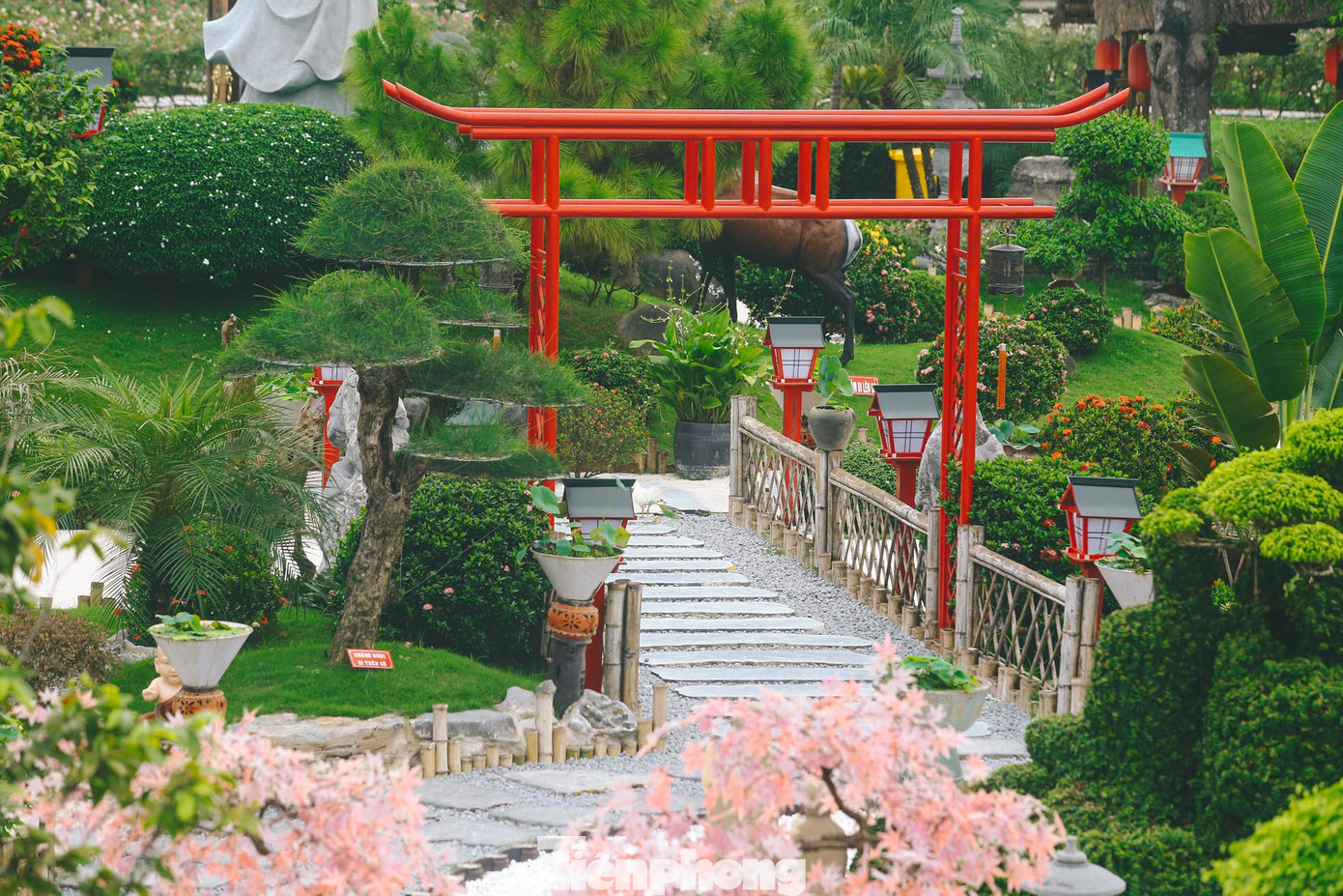 Chùa Phật Quang mang vẻ đẹp thanh tịnh, dung dị mà rất đỗi bình yên. Từ ngoài vào trong, du khách sẽ cảm nhận được sự tinh tế, hài hòa giữa kiến trúc Phật giáo của chùa với cảnh sắc thiên nhiên xanh mát.