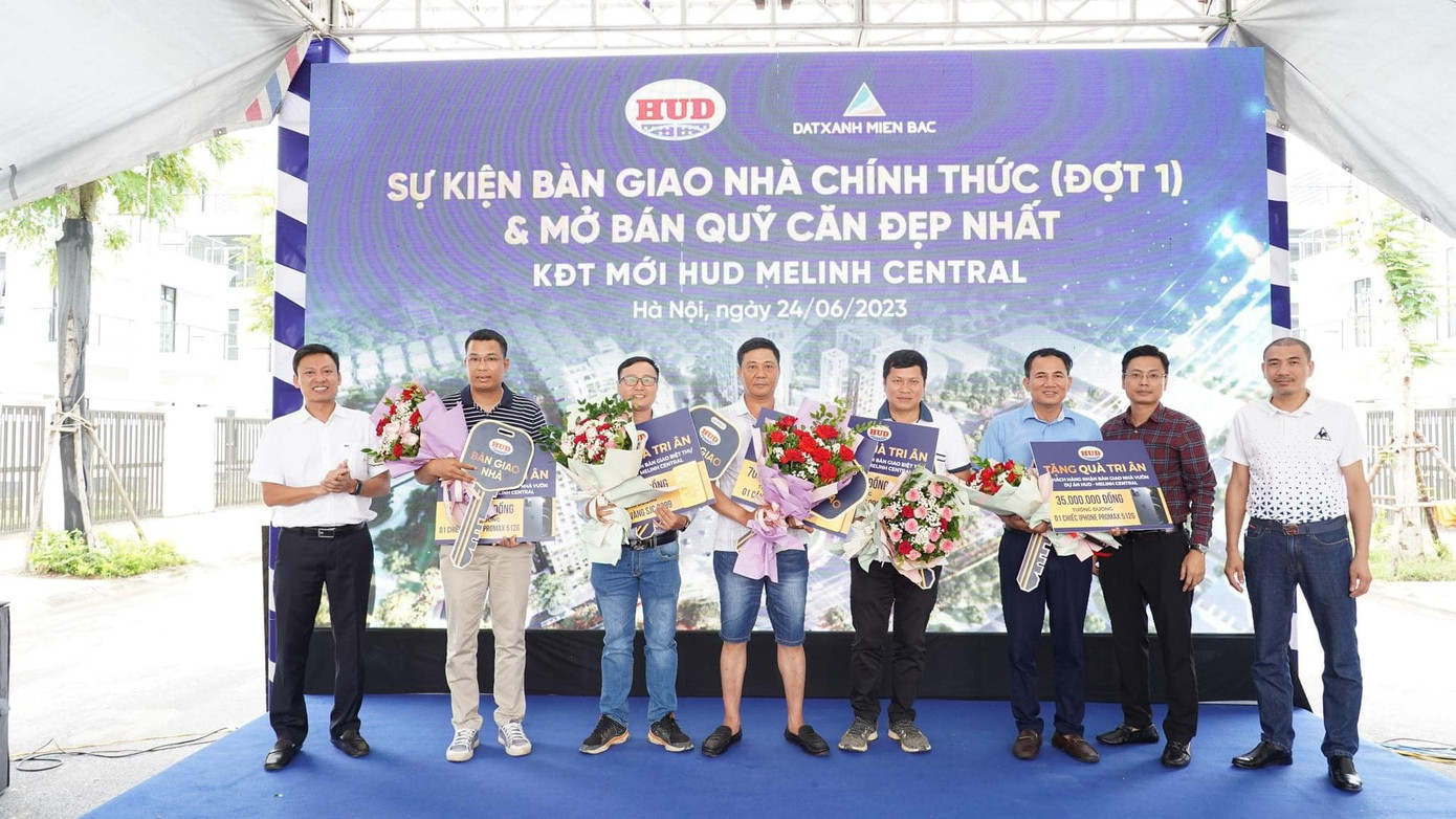 HUD Melinh Central ghi điểm nhờ tiến độ chuẩn và bàn giao đúng hạn cho khách hàng