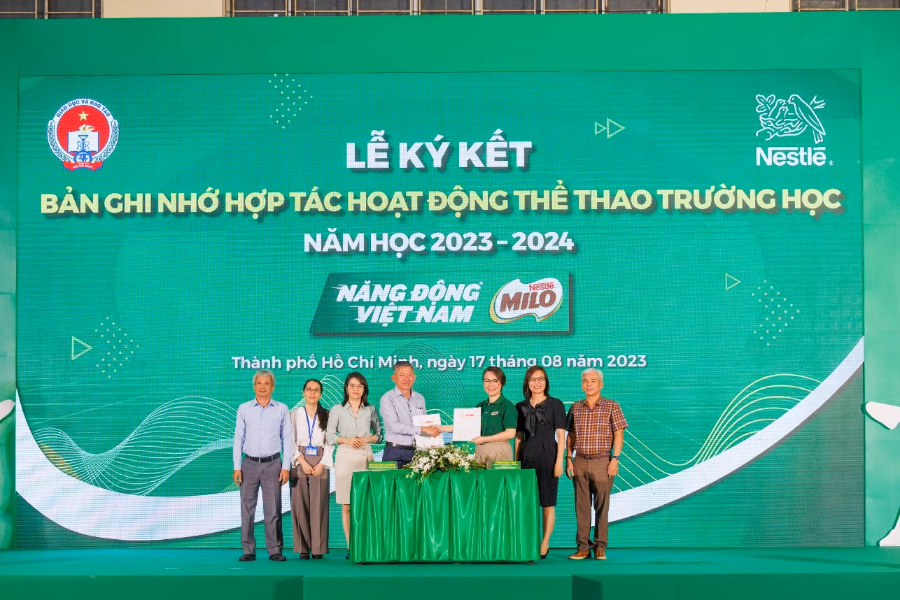 Công ty Nestlé Việt Nam, nhãn hàng Nestlé MILO và Sở Giáo dục và Đào tạo TP.HCM ký kết Thỏa thuận hợp tác cho năm học 2023 – 2024