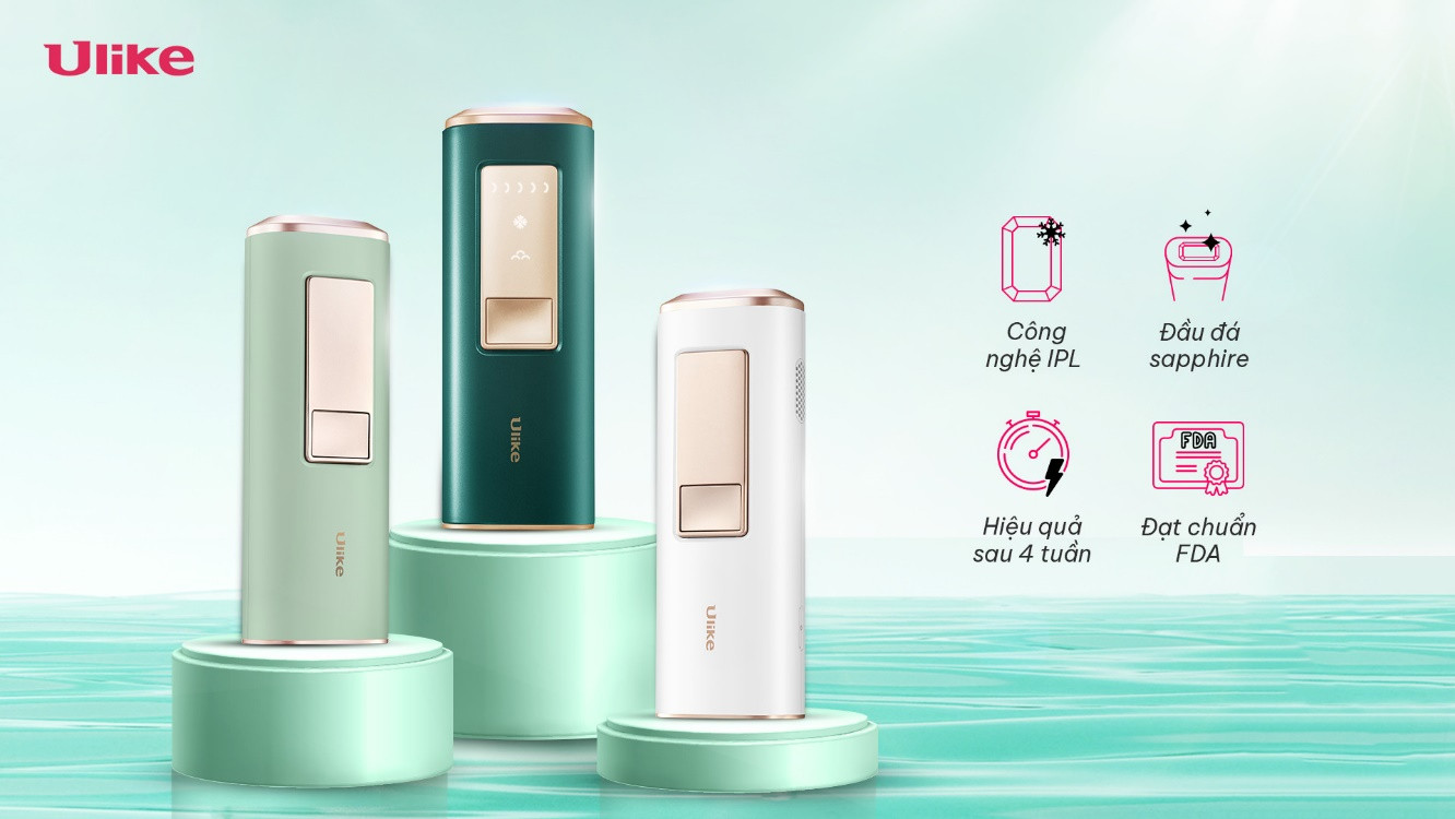 Sản phẩm máy triệt lông tại nhà Ulike sử dụng công nghệ IPL và làm mát với mặt đá Sapphire