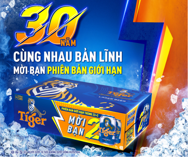 Chạm mốc 30 năm thành công tại Việt Nam, Tiger Beer khẳng định vẫn tiếp tục mang sứ mệnh của một “Mãnh hổ Á châu” cùng người Việt thông qua chiến dịch đặc biệt “30 năm cùng nhau bản lĩnh”.