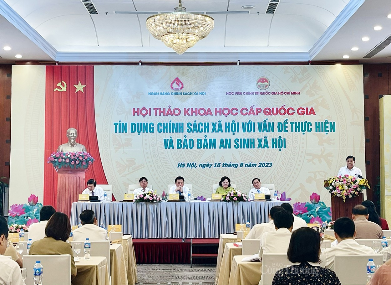 Toàn cảnh hội thảo khoa học cấp quốc gia “Tín dụng chính sách xã hội với vấn đề thực hiện và bảo đảm an sinh xã hội”