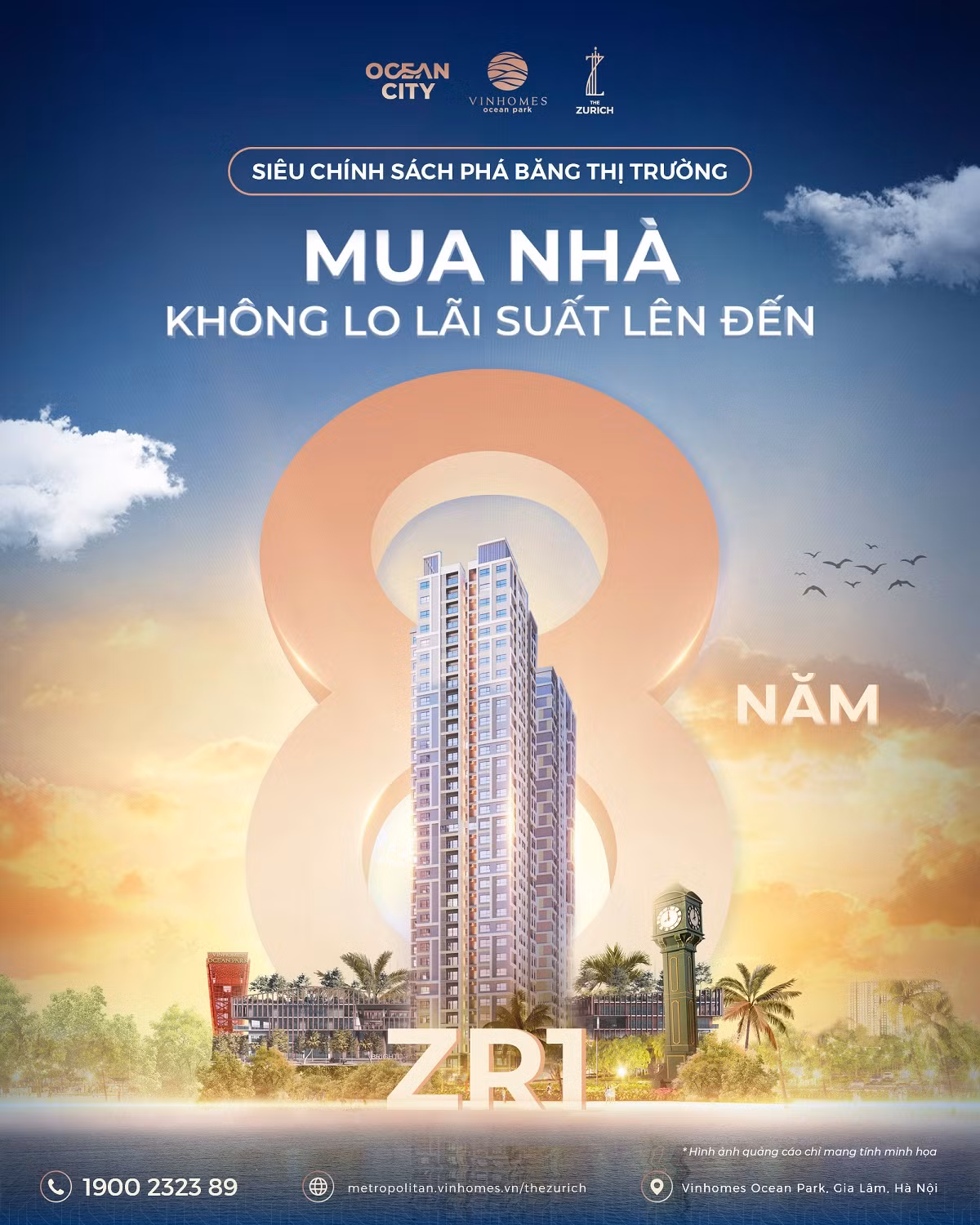 “Mua nhà không lo lãi suất lên đến 8 năm” là siêu chính sách giúp khách hàng dễ dàng sở hữu căn hộ cao cấp ZR1 và góp phần phá băng thị trường BĐS sau hơn 1 năm trầm lắng.