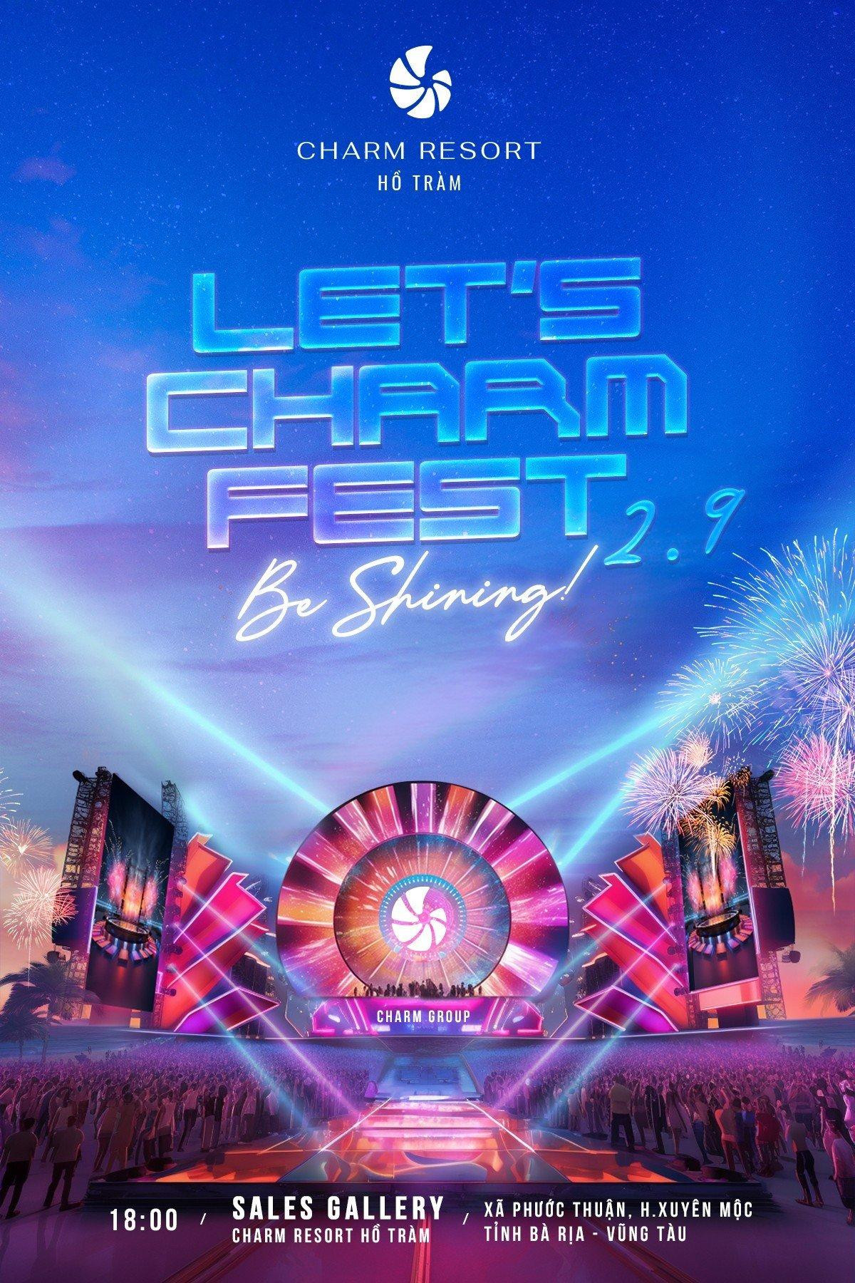 Sân khấu Let’s Charm Fest mang đến không gian bùng nổ cho các nghệ sĩ trên sân khấu Sân khấu Let’s Charm Fest mang đến không gian bùng nổ cho các nghệ sĩ trên sân khấu