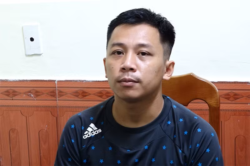 Đối tượng Phạm Anh Trường tại cơ quan điều tra.