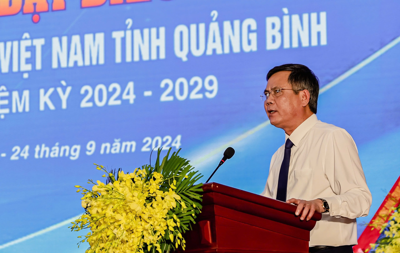Chủ tịch UBND tỉnh Quảng Bình Trần Thắng phát biểu chỉ đạo đại hội. Chủ tịch UBND tỉnh Quảng Bình Trần Thắng phát biểu chỉ đạo đại hội.