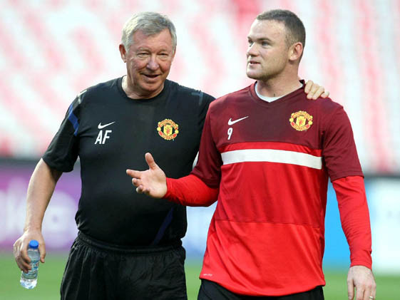 Sir Alex và cậu học trò Wayne Rooney. Sir Alex và cậu học trò Wayne Rooney