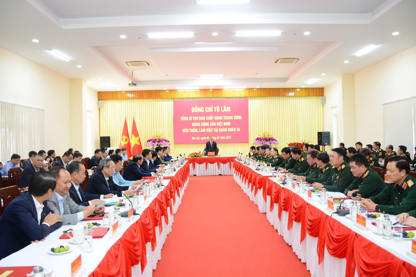 Tổng Bí thư Tô Lâm phát biểu chỉ đạo tại Quân đoàn 34.