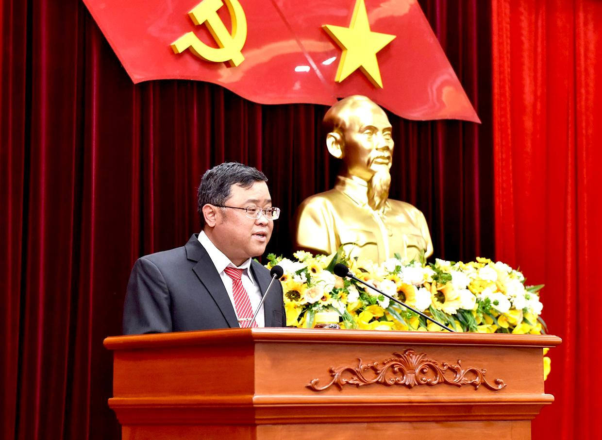 Ông Phan Quang Thái phát biểu nhận nhiệm vụ mới