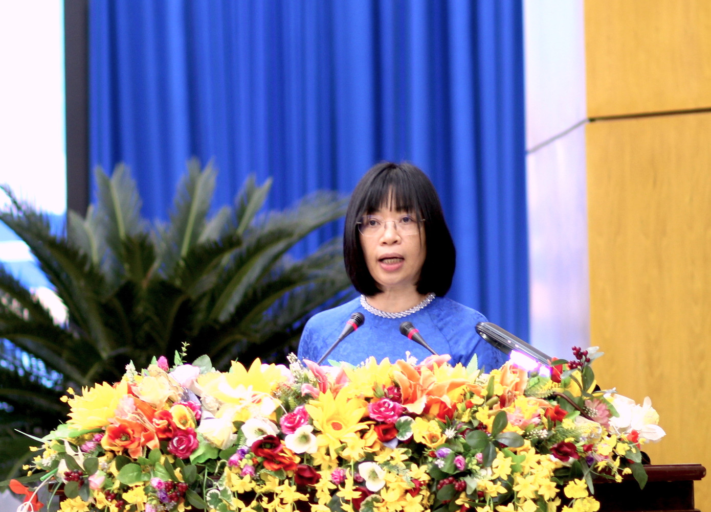 Phó Chủ tịch UBND tỉnh Gia Lai Nguyễn Thị Thanh Lịch phát biểu chỉ đạo tại đại hội