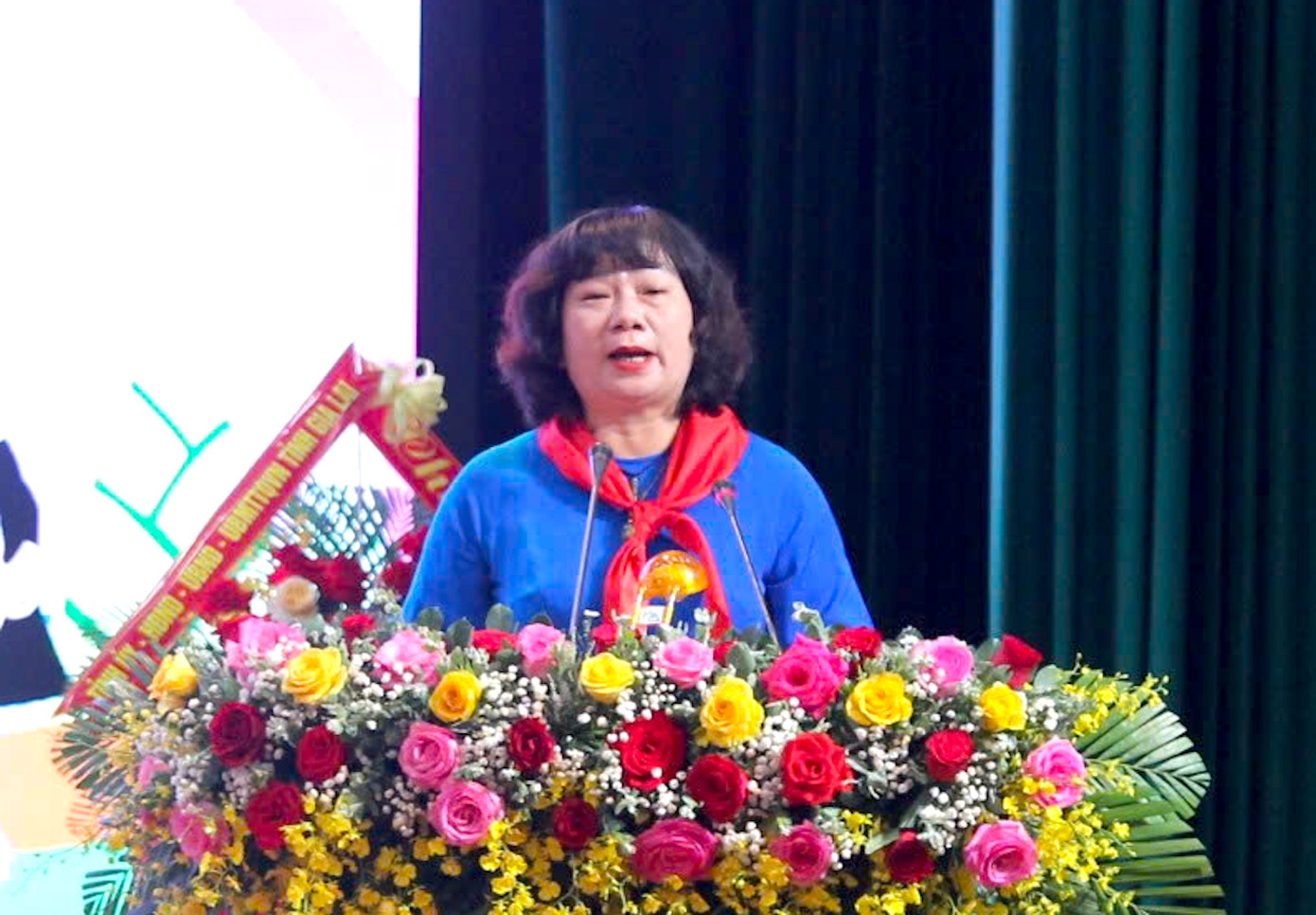 Bà Phạm Thị Tố Hải phát biểu tại Đại hội Bà Phạm Thị Tố Hải phát biểu tại Đại hội