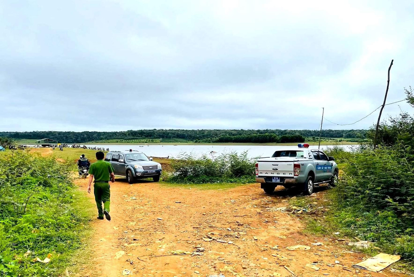 Khu vực lòng hồ mà anh H. mất tích