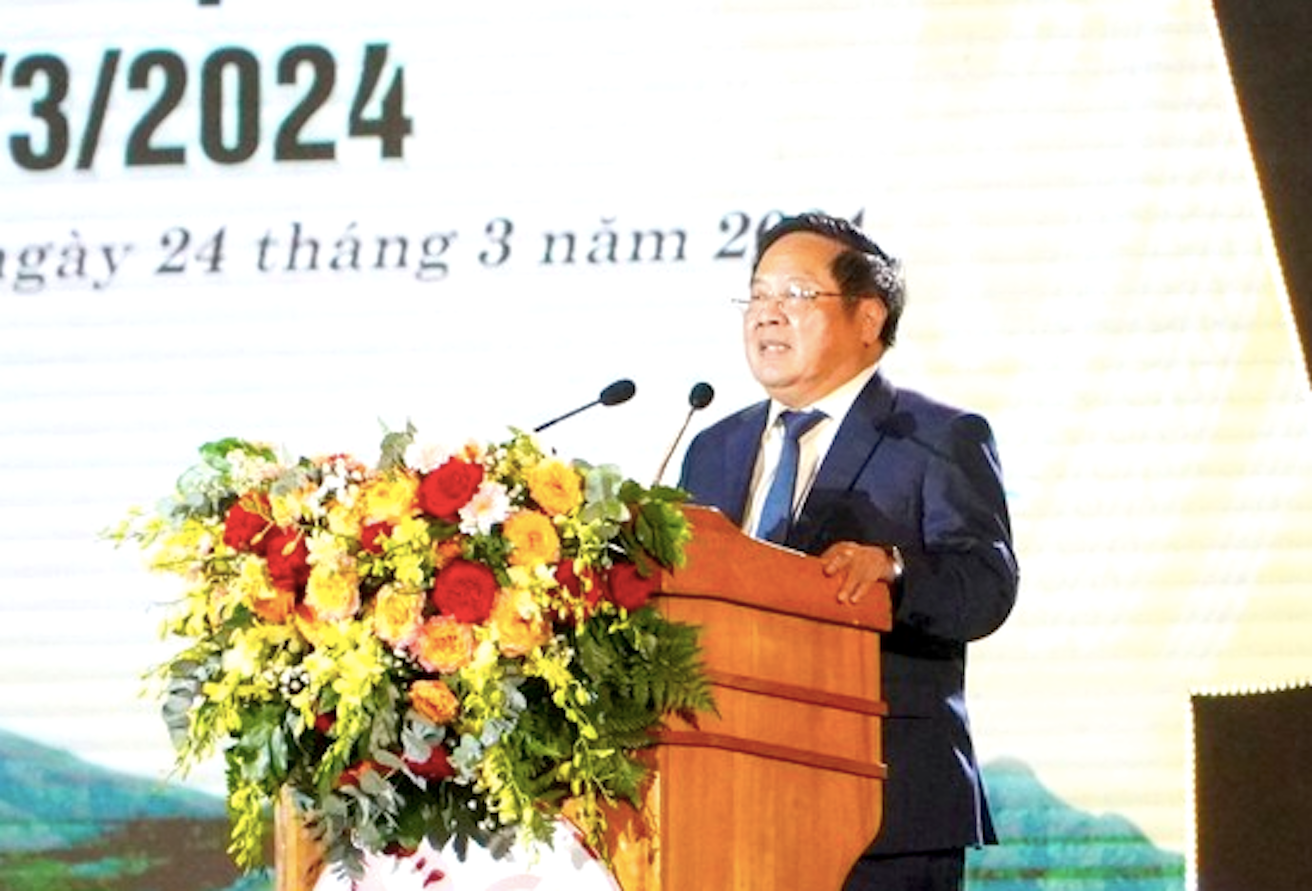 Chủ tịch UBND tỉnh Kon Tum Lê Ngọc Tuấn phát biểu tại Lễ kỷ niệm