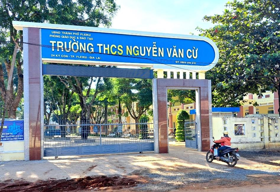 Trường THCS Nguyễn Văn Cừ, nơi ông Thành từng giữ chức hiệu phó