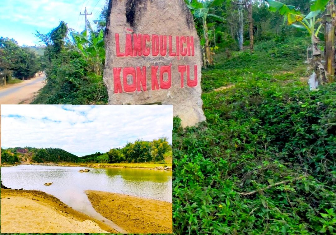 Làng du lịch Kon Kơ Tu sát bên sông Đăk Bla