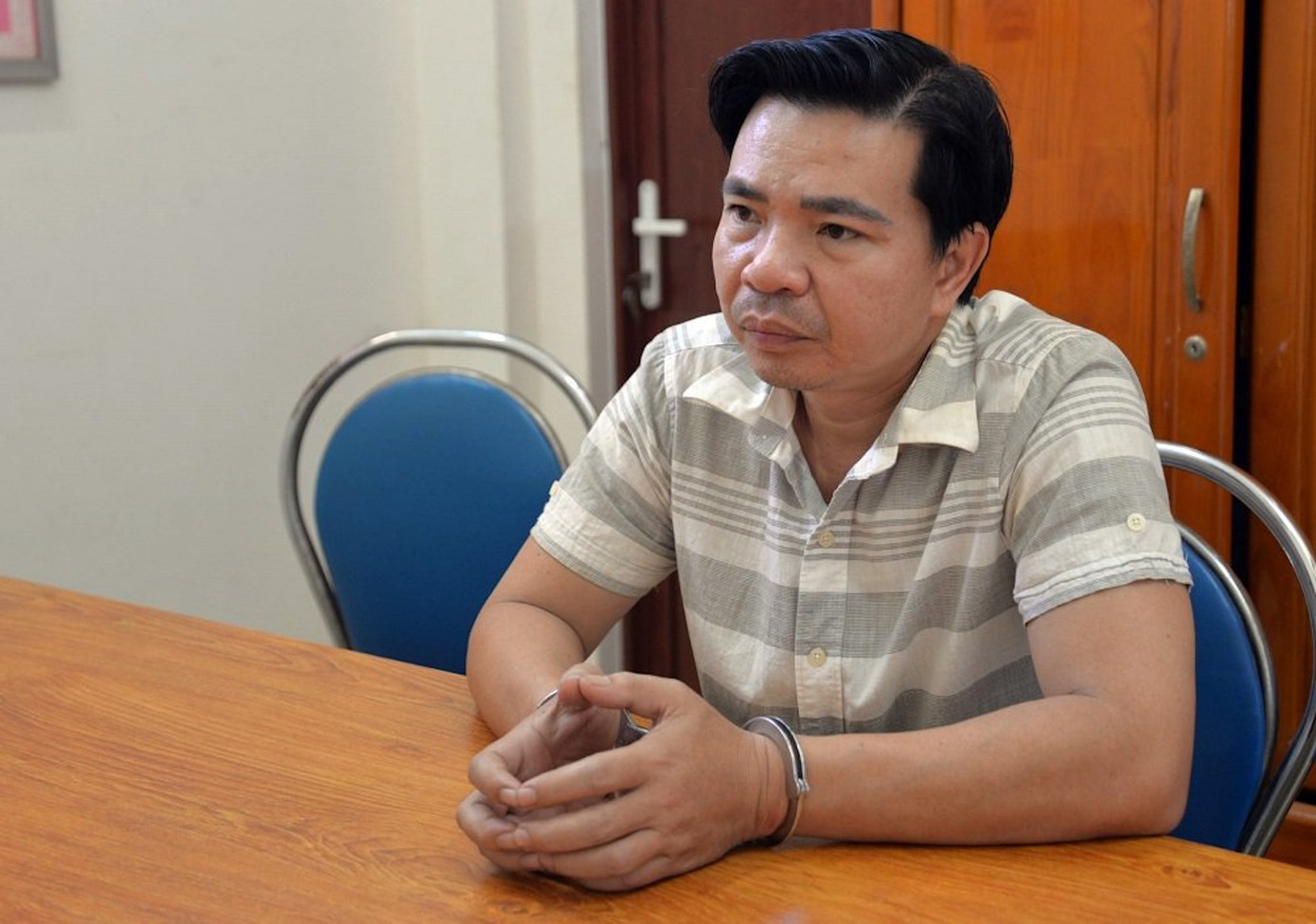 Đối tượng Phạm Viết Lâm tại cơ quan công an Đối tượng Phạm Viết Lâm tại cơ quan công an