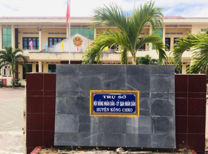 Trụ sở UBND huyện Kông Chro. Ảnh: Thiên An. Trụ sở UBND huyện Kông Chro. Ảnh: Thiên An.