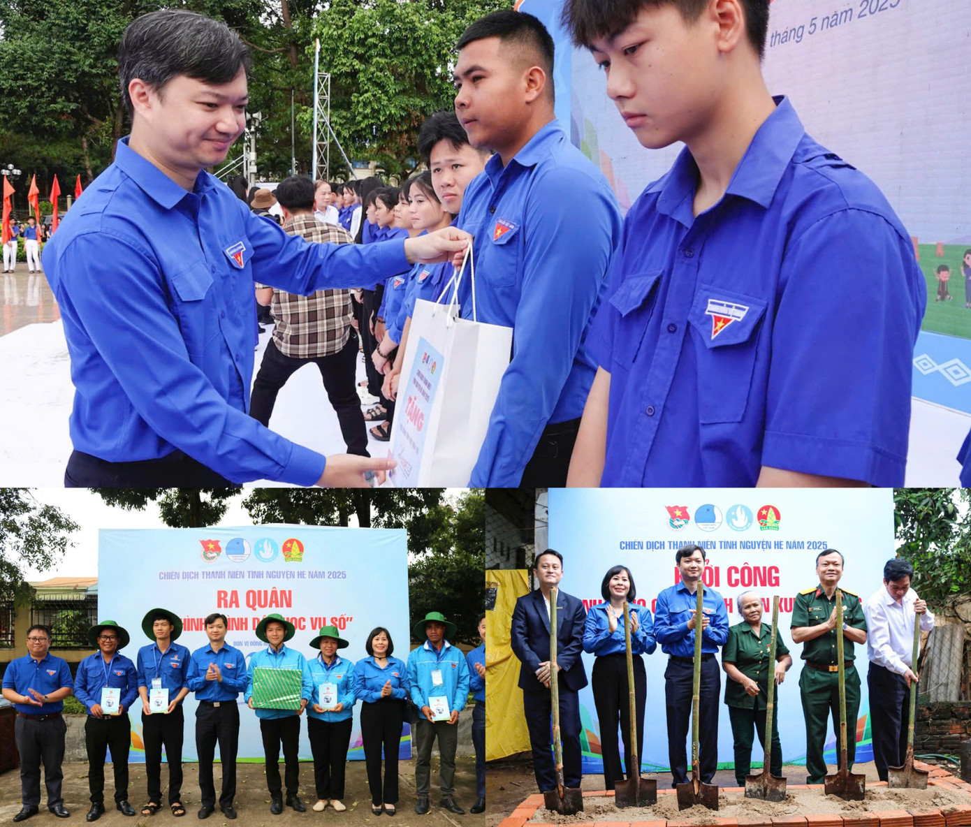 Anh Nguyễn Minh Triết - Bí thư T.Ư Đoàn, Chủ tịch T.Ư Hội Sinh viên Việt Nam đến các địa phương thuộc huyện Chư Păh trao quà, khởi công nhà cho cựu thanh niên xung phong, dự Lễ kết nạp đảng viên cho 4 học sinh Trường THPT Mạc Đĩnh Chi...