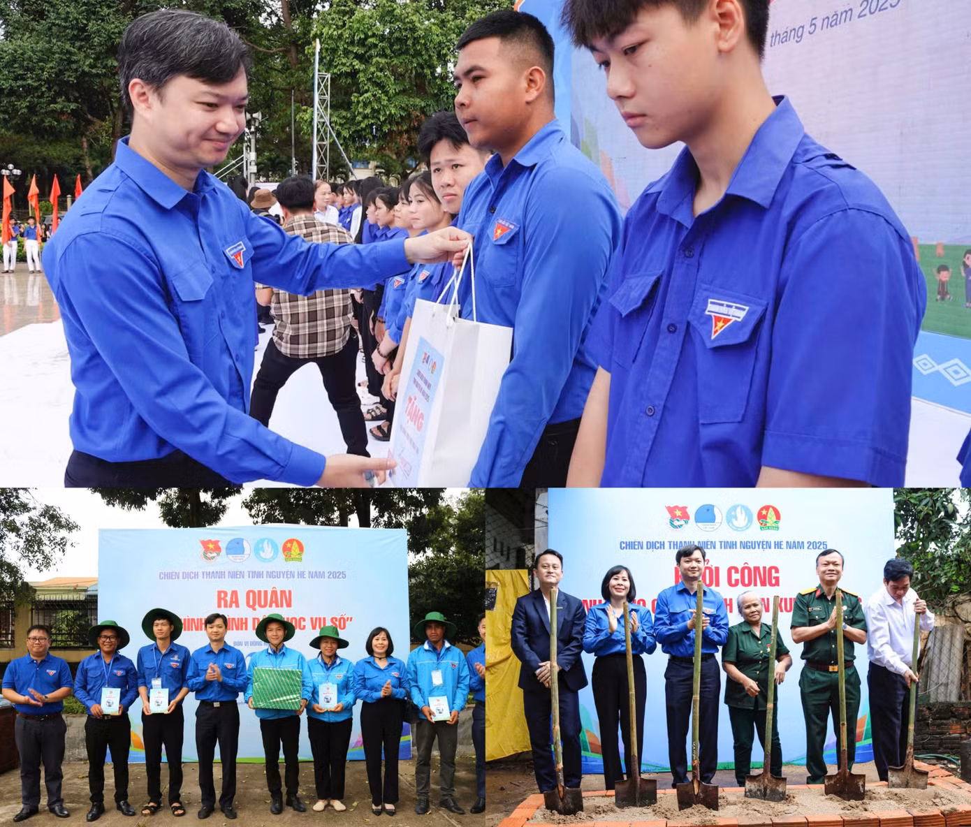 Anh Nguyễn Minh Triết - Bí thư T.Ư Đoàn, Chủ tịch T.Ư Hội Sinh viên Việt Nam đến các địa phương thuộc huyện Chư Păh trao quà, khởi công nhà cho cựu thanh niên xung phong, dự Lễ kết nạp đảng viên cho 4 học sinh Trường THPT Mạc Đĩnh Chi...