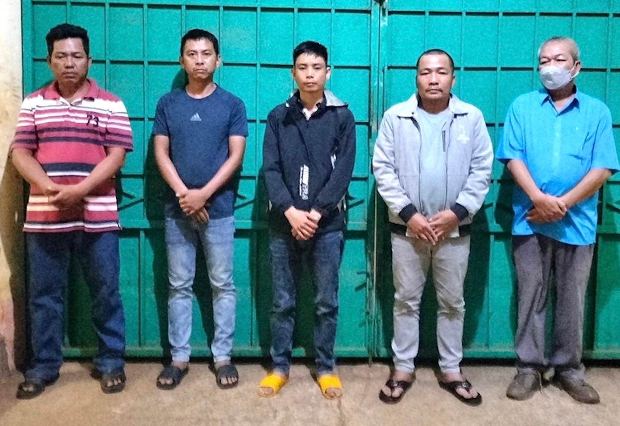 5 đối tượng bị khởi tố. Ảnh: Tiến Bảo