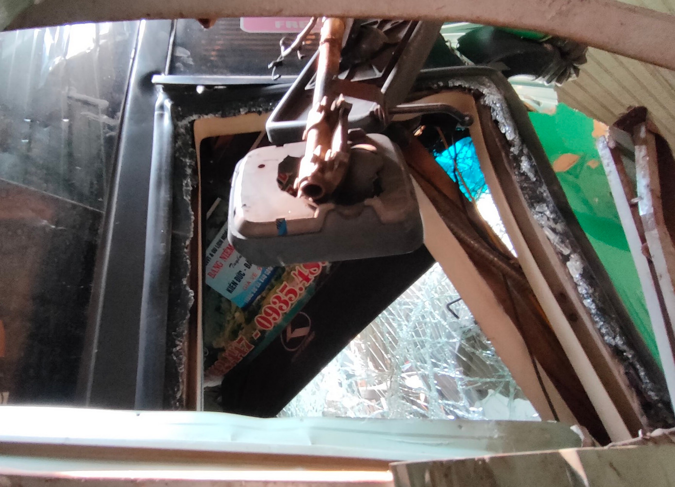 Hiện trường vụ tai nạn.