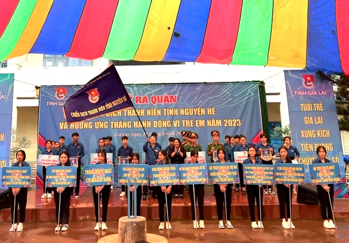 Ban Thường vụ Tỉnh Đoàn Gia Lai thành lập 5 đội hình thanh niên tình nguyện, đặt ra chỉ tiêu trong chiến dịch Ban Thường vụ Tỉnh Đoàn Gia Lai thành lập 5 đội hình thanh niên tình nguyện, đặt ra chỉ tiêu trong chiến dịch