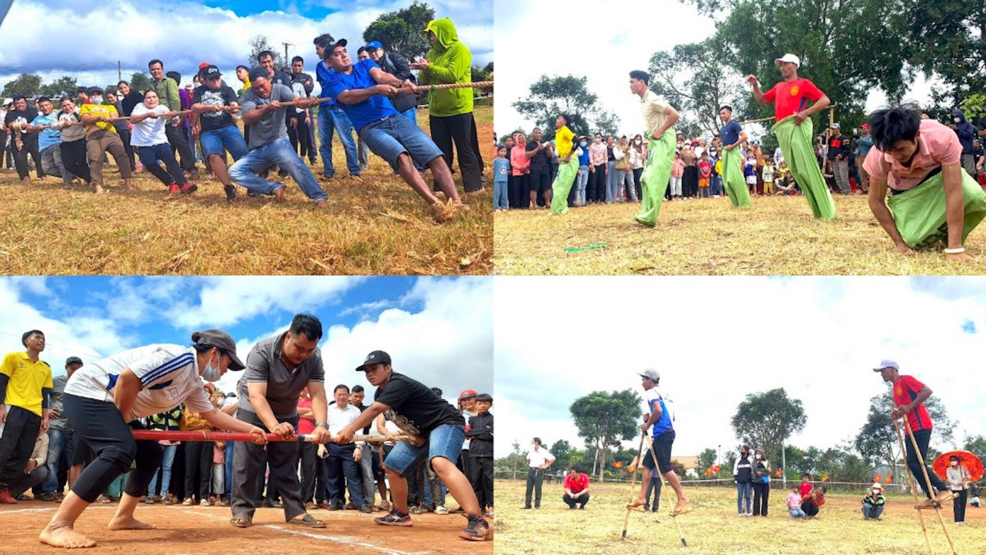 Rất lâu rồi quanh khuôn viên nhà cộng đồng buôn Kdoh mới đông vui, rộn rã tiếng cười như vậy. Mọi người thêm gắn kết với nhau hơn.