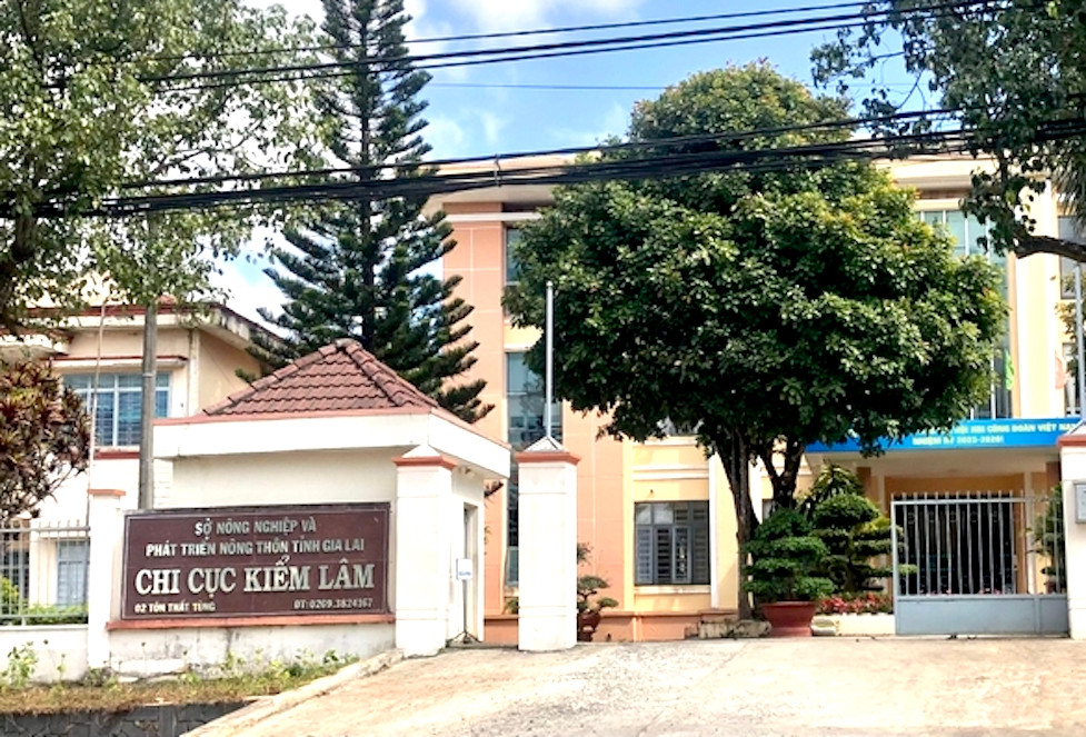 Trụ sở Chi cục Kiểm lâm tỉnh Gia Lai nơi ông Huân nhiều năm công tác
