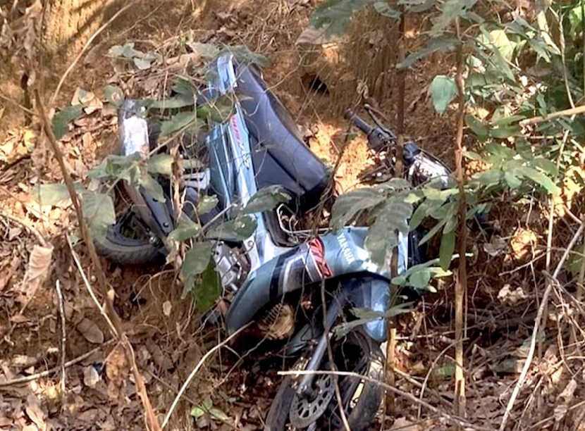 Xe máy của chị H. lúc gặp nạn