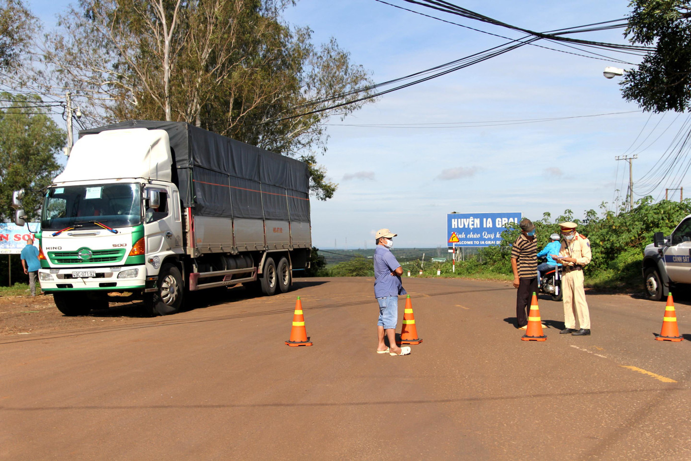 Chốt đoạn TP. Pleiku đi huyện Ia Grai, Gia Lai được kiểm soát nghiêm ngặt