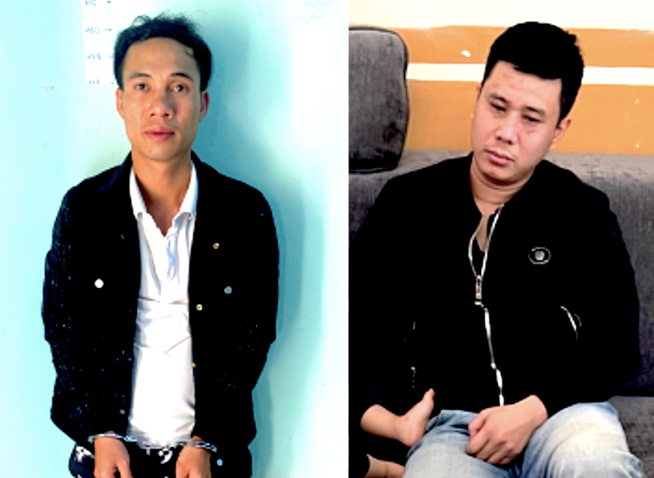 Từ trái qua: Huỳnh Quốc Dũng và Lương Tiến Dũng. Ảnh: Công an tỉnh Gia Lai