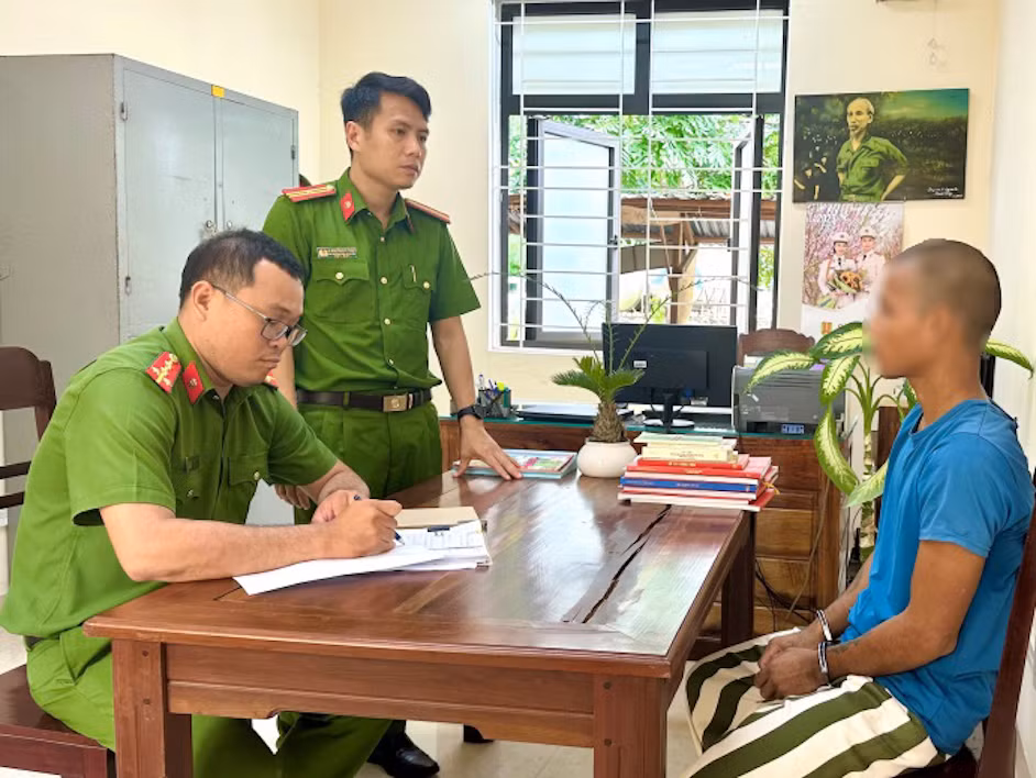 Kpă Lúa tại cơ quan công an. Ảnh: Công an tỉnh Gia Lai