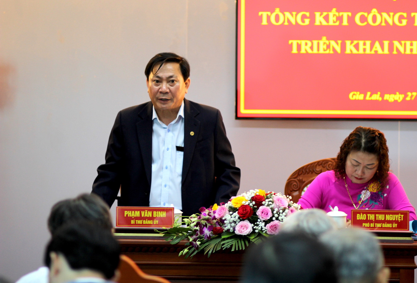 Giám đốc Sở Công Thương Gia Lai Phạm Văn Binh phát biểu tại hội nghị