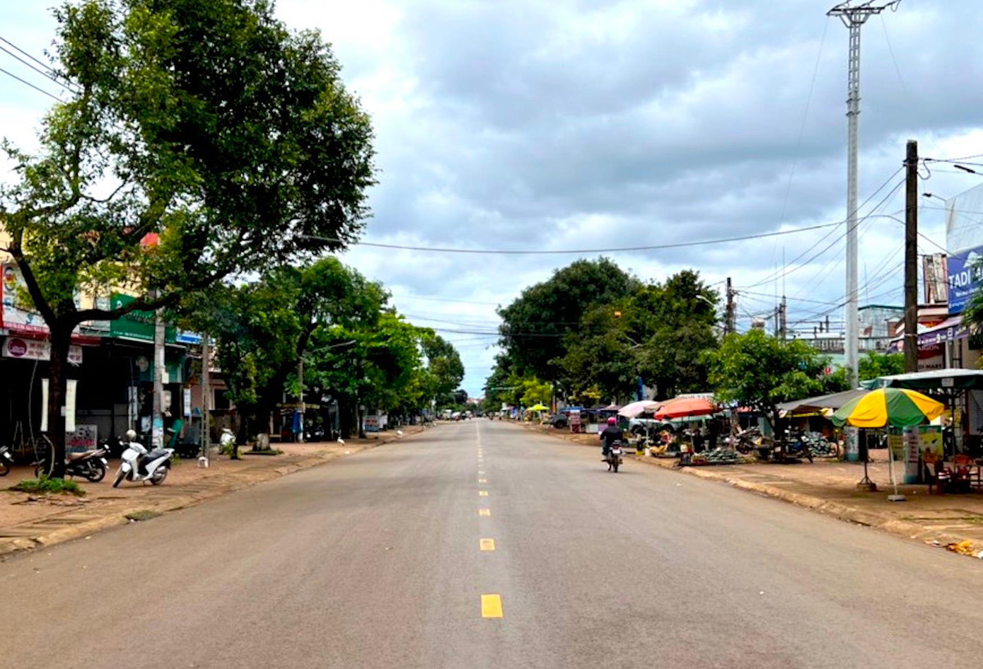 Thị trấn Chư Prông, nơi dự án nhà máy nước sạch bị thu hồi.