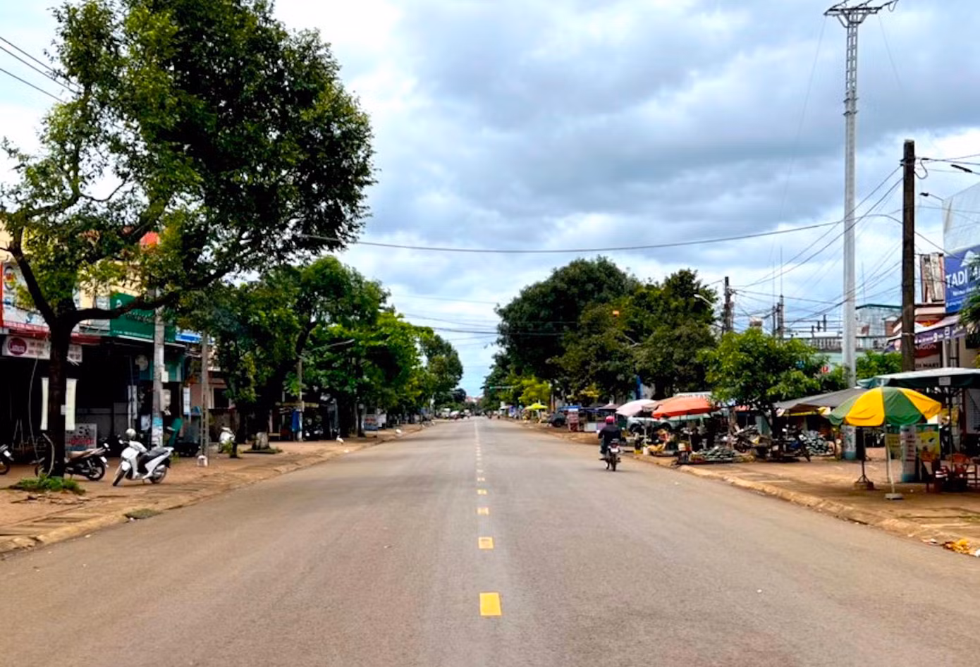 Thị trấn Chư Prông, nơi dự án nhà máy nước sạch bị thu hồi.