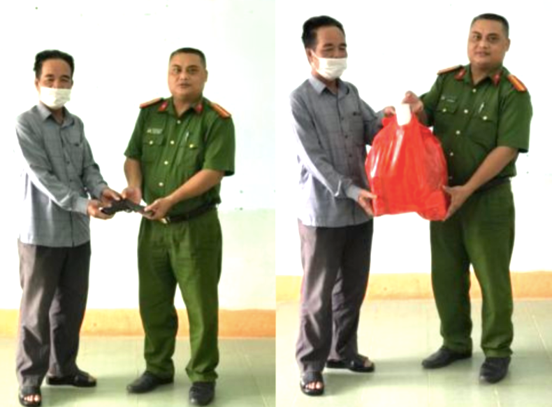 Người dân Kon Tum giao nộp vũ khí cho công an Người dân Kon Tum giao nộp vũ khí cho công an