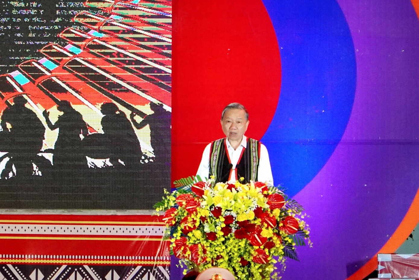 Đại tướng Tô Lâm phát biểu tại Lễ khai mạc Ngày hội văn hoá, thể thao và du lịch các dân tộc vùng Tây Nguyên lần thứ nhất