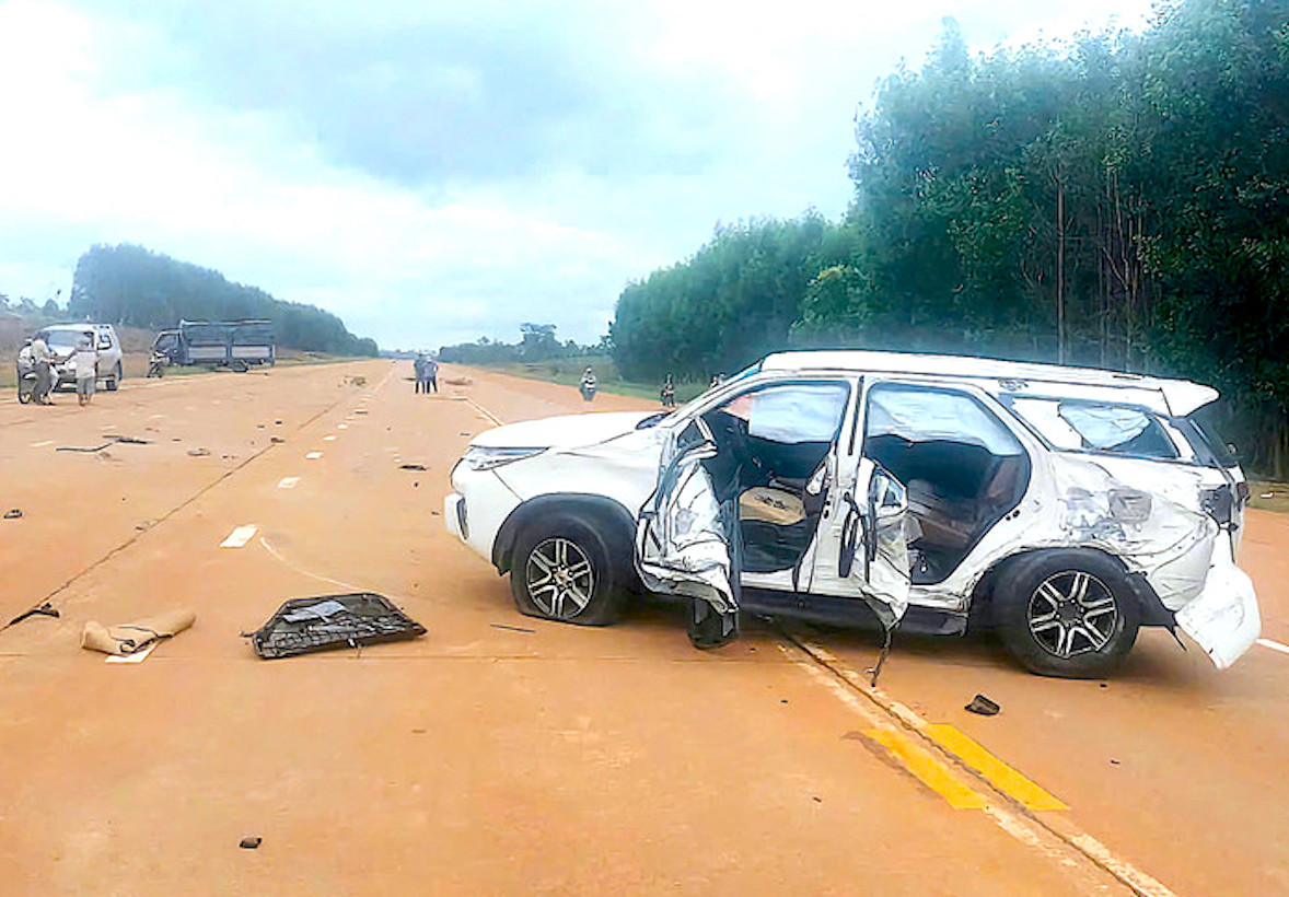 Hiện trường vụ tai nạn.