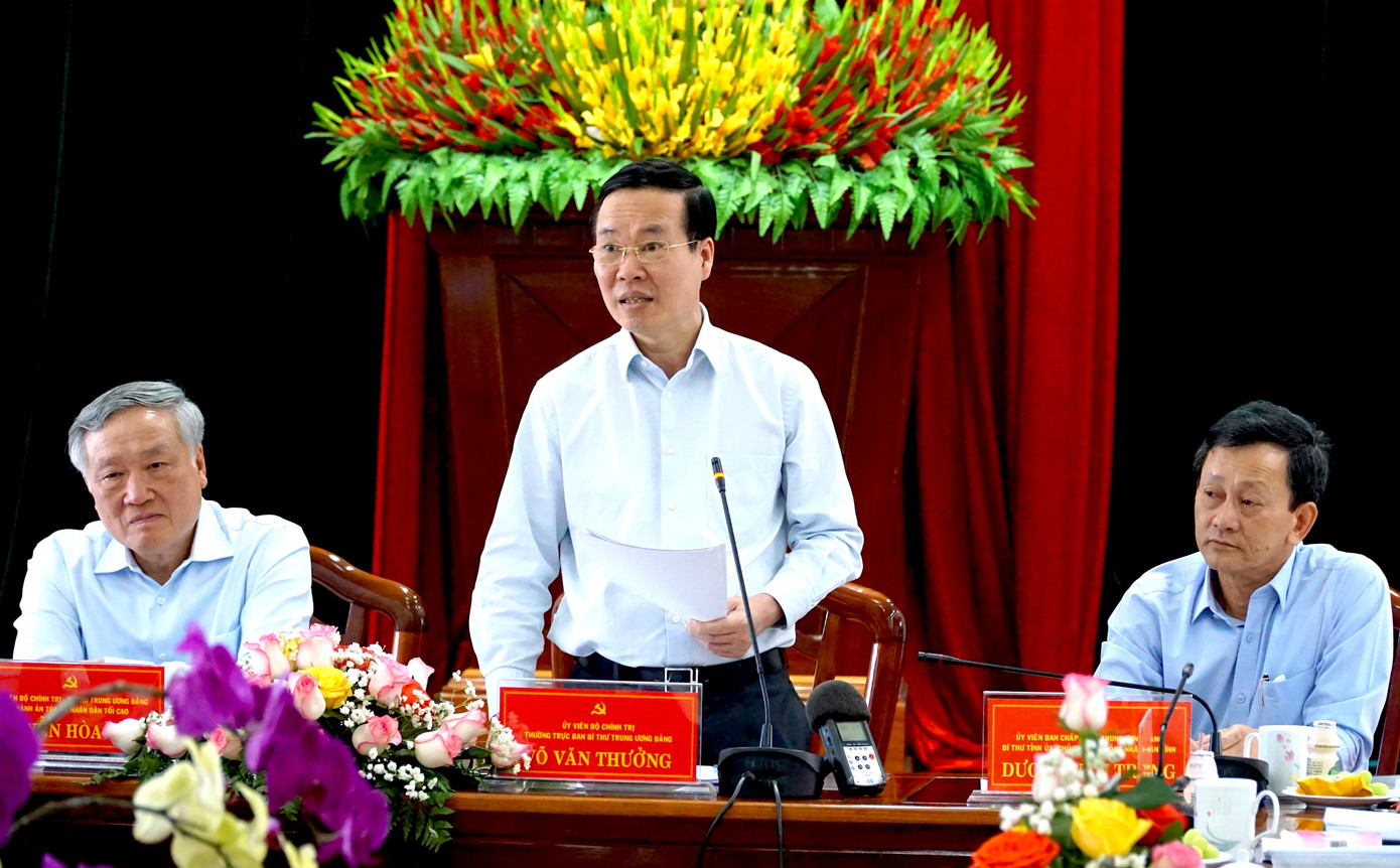 Ủy viên Bộ Chính trị, Thường trực Ban Bí thư Võ Văn Thưởng phát biểu chỉ đạo