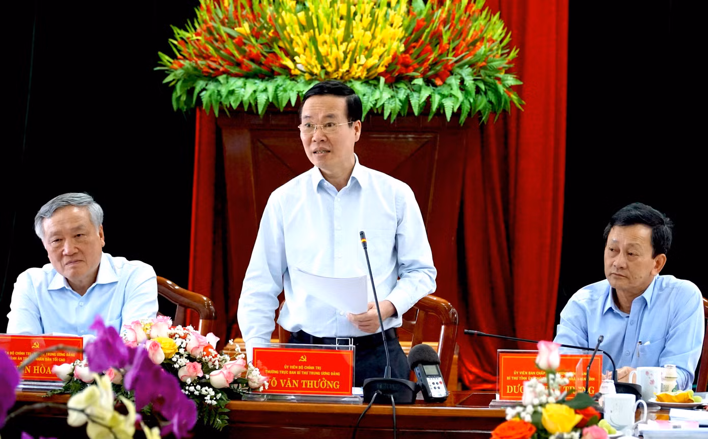 Ủy viên Bộ Chính trị, Thường trực Ban Bí thư Võ Văn Thưởng phát biểu chỉ đạo