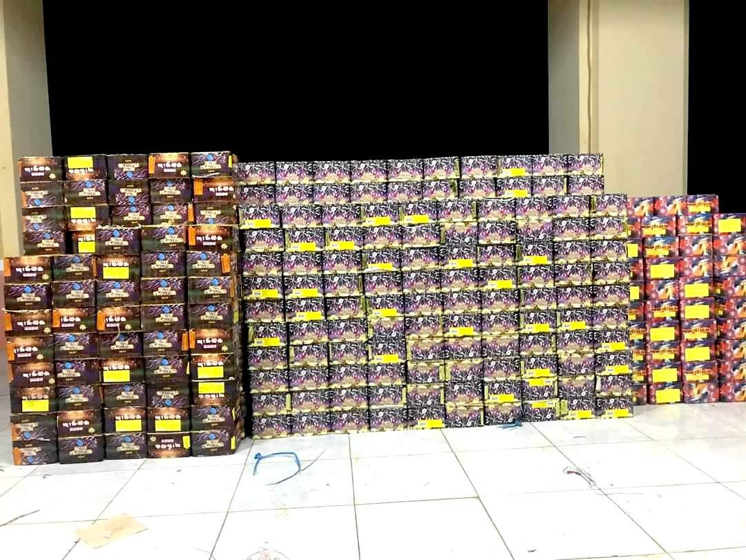 Số pháo được lực lượng biên phòng thu giữ