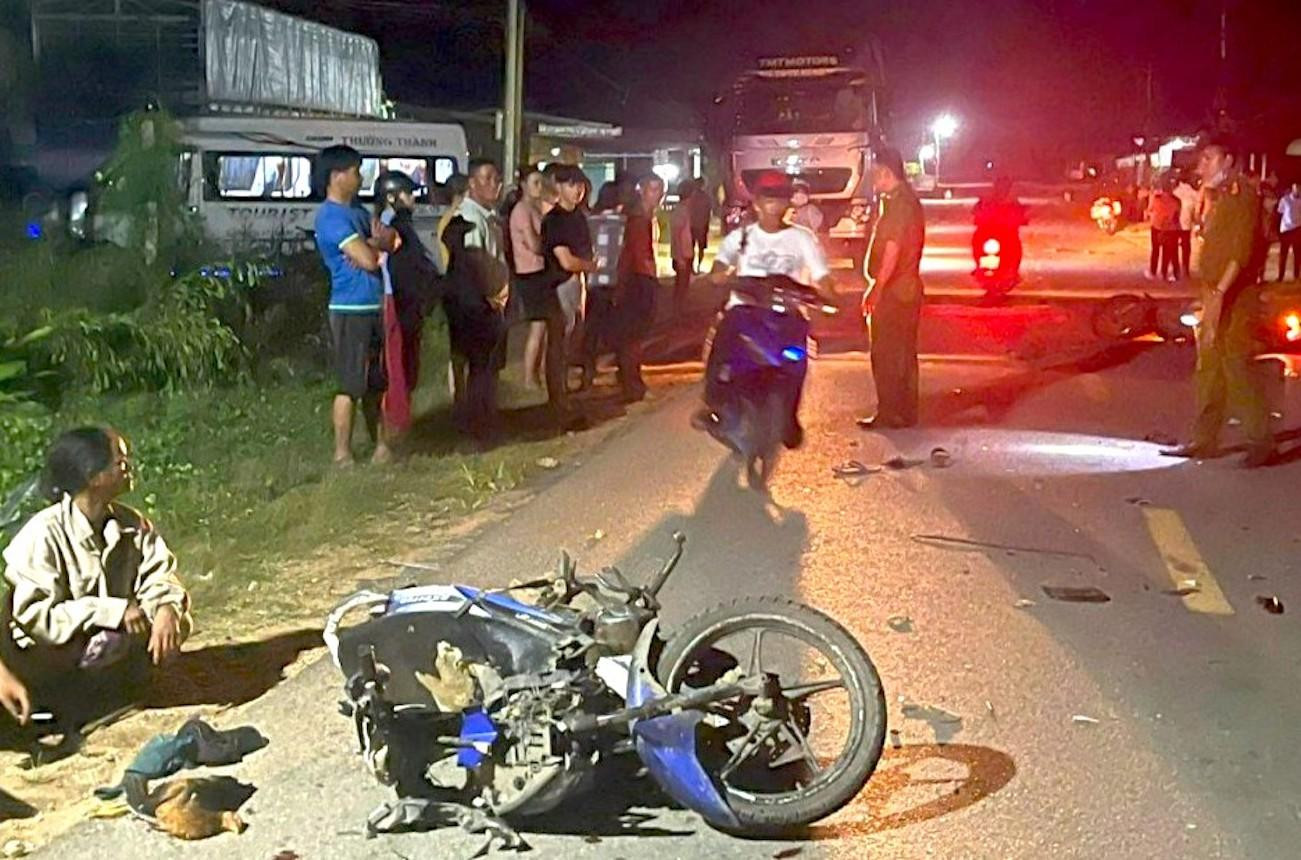 Hiện trường vụ tai nạn.