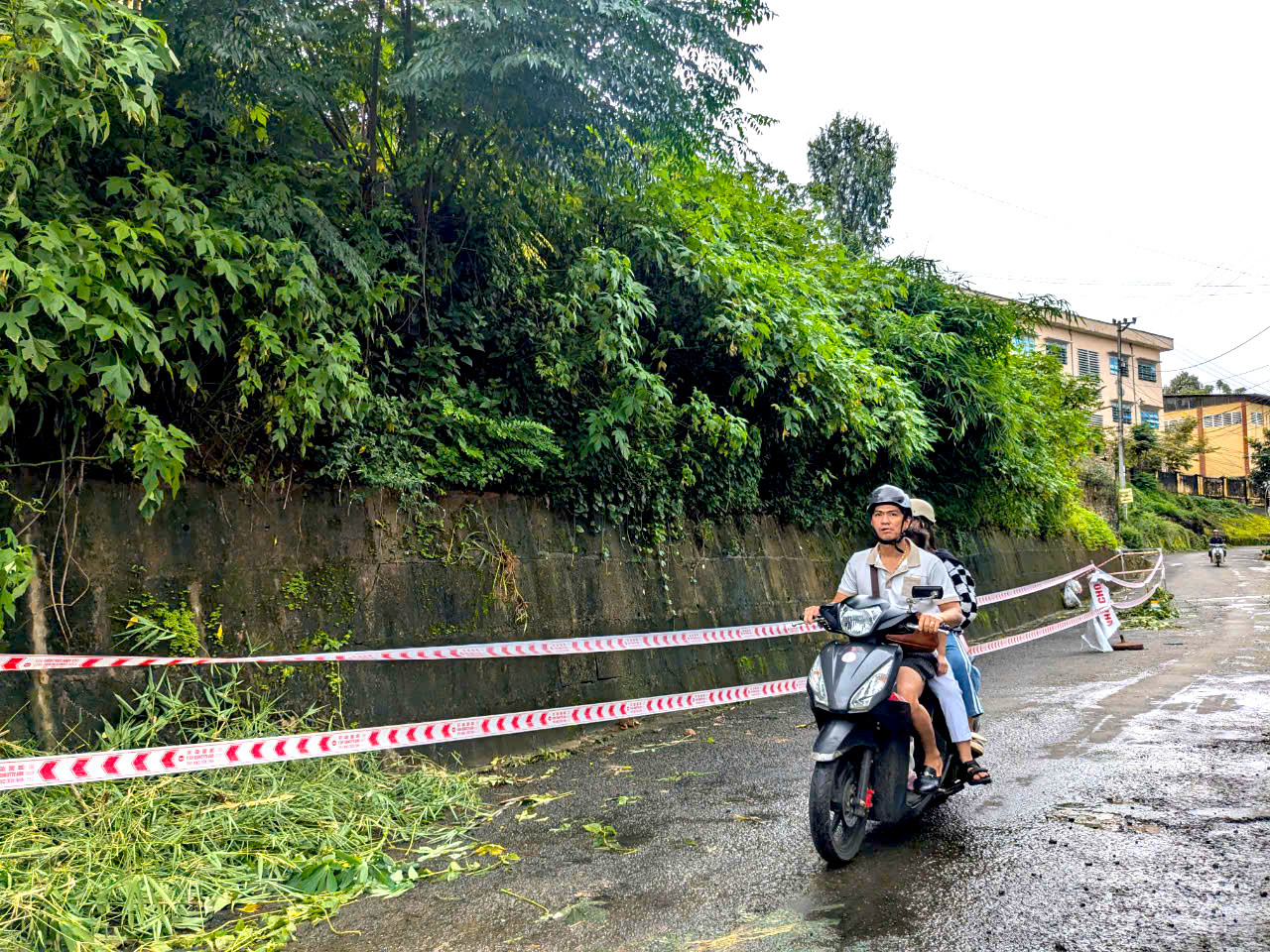 Điểm sạt lở được TP Pleiku kéo dây cảnh báo