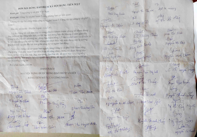 Đơn tập thể của người dân vừa ký Đơn tập thể của người dân vừa ký