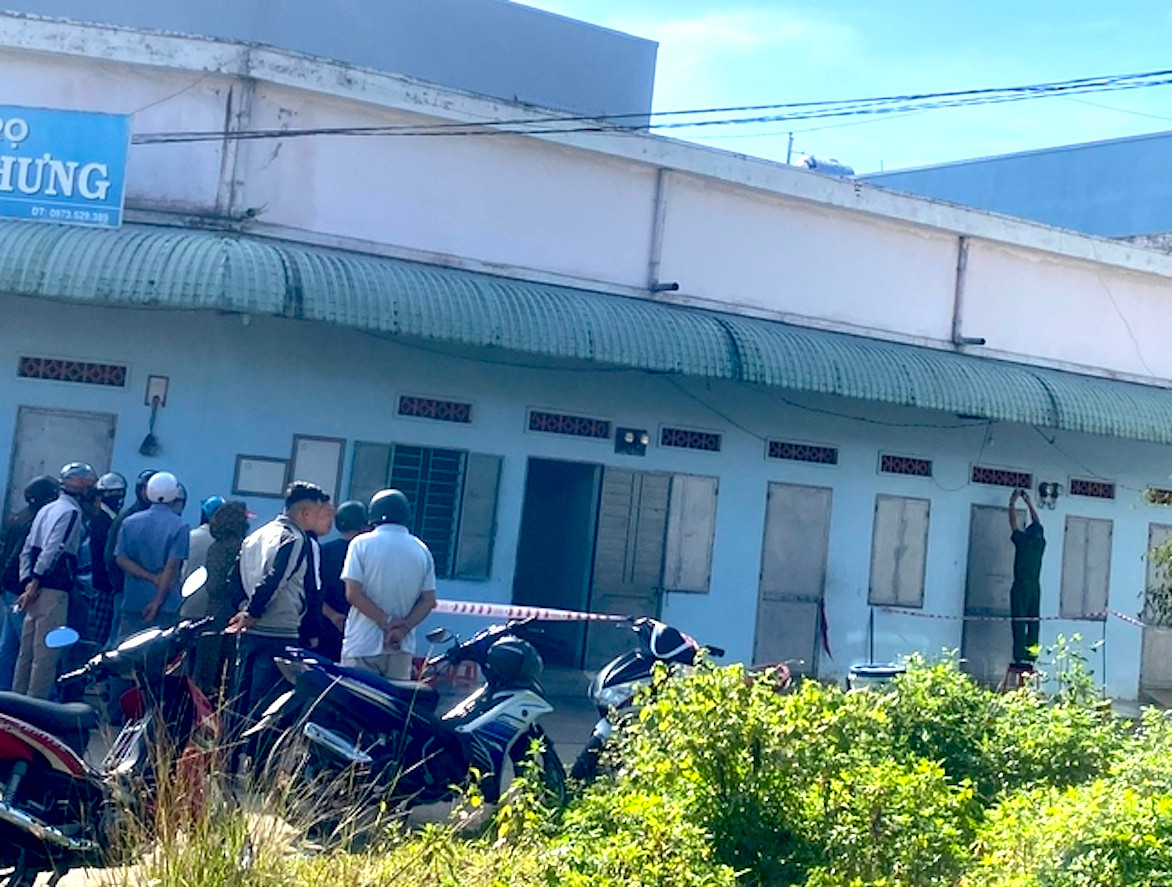 Khu vực nhà trọ nơi ông Ng.Tr.N. tự tử.