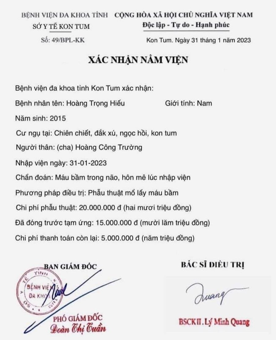 Đối tượng làm giả giấy xác nhận nằm viện của rồi tung lên mạng kêu gọi từ thiện