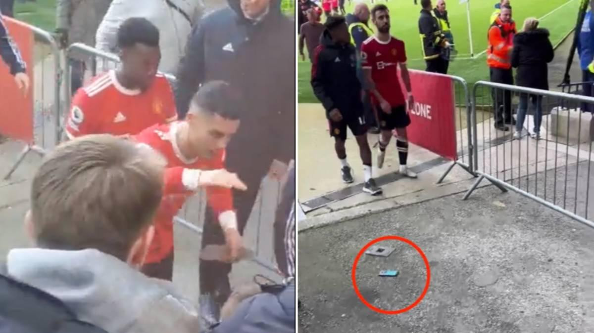 Ronaldo trong vụ đánh vào tay fan nhí Everton Ronaldo trong vụ đánh vào tay fan nhí Everton