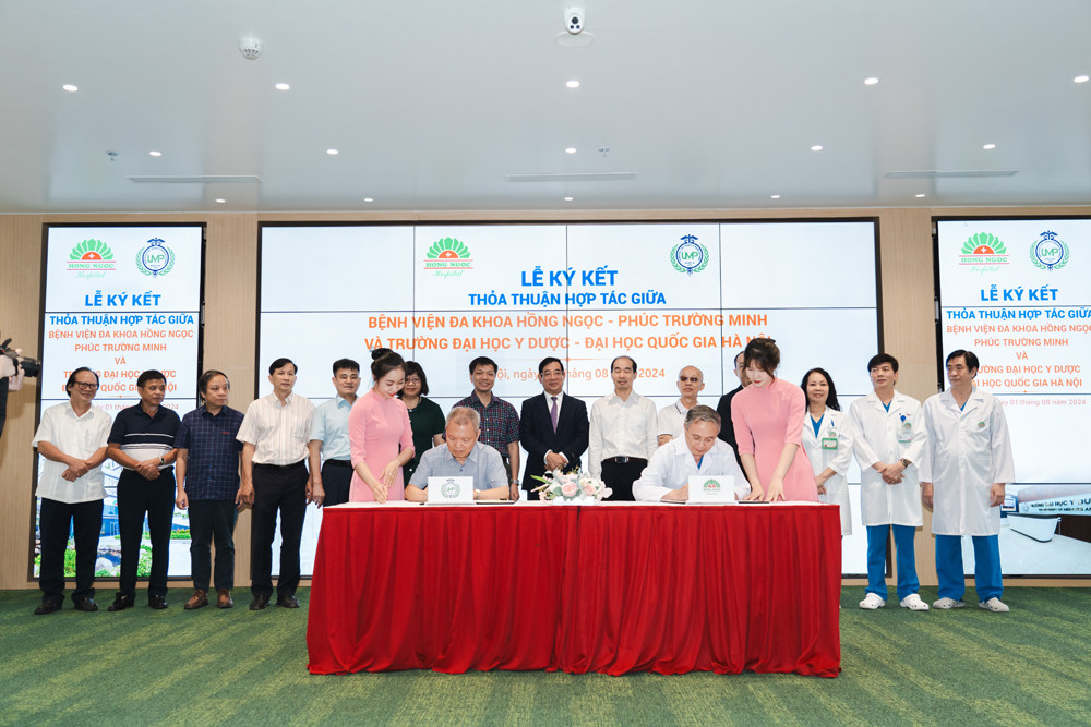 Lễ ký kết Thỏa thuận Hợp tác giữa bệnh viện Đa khoa Hồng Ngọc và Trường Đại học Y Dược – Đại học Quốc gia Hà Nội