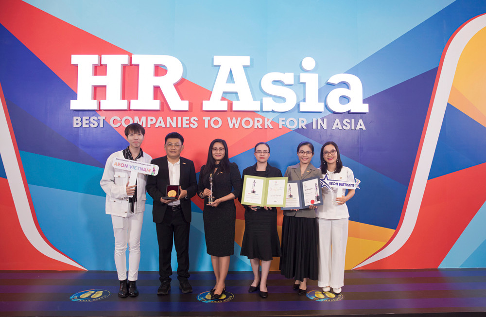 AEON Việt Nam nhận cú đúp giải thưởng tại HR Asia Award 2024, ghi nhận những nỗ lực của doanh nghiệp trong việc xây dựng môi trường làm việc lý tưởng cho nhân sự